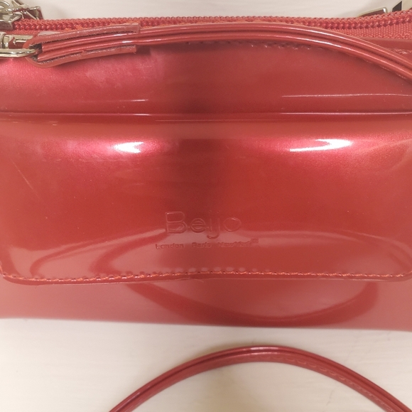 Beijo Red Patent Mini Crossbody Bag - Picture 3 of 6